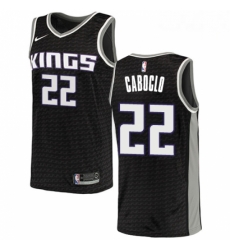 Mens Nike Sacramento Kings 22 Bruno Caboclo Swingman Black NBA Jersey Statement Edition 