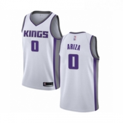 Mens Sacramento Kings 0 Trevor Ariza Authentic White Basketball Jersey Association Edition 