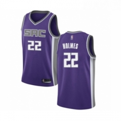 Mens Sacramento Kings 22 Richaun Holmes Authentic Purple Basketball Jersey Icon Edition 