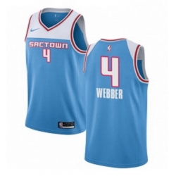 Womens Nike Sacramento Kings 4 Chris Webber Swingman Blue NBA Jersey 2018 19 City Edition