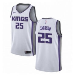 Youth Nike Sacramento Kings 25 Justin Jackson Authentic White NBA Jersey Association Edition 