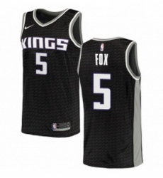 Youth Nike Sacramento Kings 5 DeAaron Fox Swingman Black NBA Jersey Statement Edition 