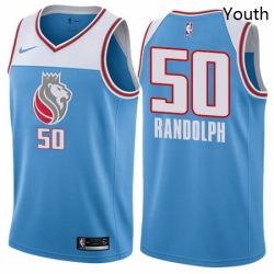 Youth Nike Sacramento Kings 50 Zach Randolph Swingman Blue NBA Jersey City Edition 