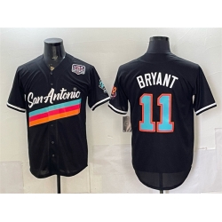 Men San Antonio Spurs  11 Carter Bryant Black USA 250  Patch City Edition Stitched Baseball Jersey