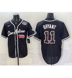 Men San Antonio Spurs 11 Carter Bryant Black USA 250 Patch Stitched Baseball Jersey Men San Antonio Spurs 11 Carter Bryant Black USA 250 Patch Stitched Baseball Jersey