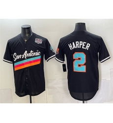 Men San Antonio Spurs 2 Dylan Harper Black USA 250 Patch City Edition Stitched Baseball Jersey Men San Antonio Spurs 2 Dylan Harper Black USA 250 Patch City Edition Stitched Baseball Jersey