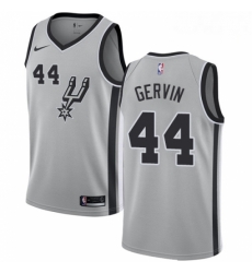 Mens Nike San Antonio Spurs 44 George Gervin Swingman Silver Alternate NBA Jersey Statement Edition