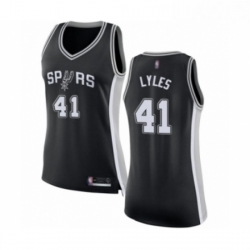 Womens San Antonio Spurs 41 Trey Lyles Swingman Black Basketball Jersey Icon Edition 