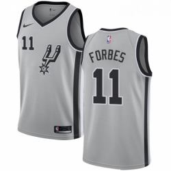 Youth Nike San Antonio Spurs 11 Bryn Forbes Swingman Silver NBA Jersey Statement Edition 