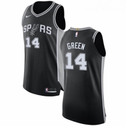 Youth Nike San Antonio Spurs 14 Danny Green Authentic Black Road NBA Jersey Icon Edition