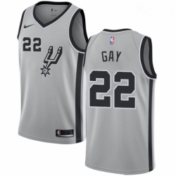 Youth Nike San Antonio Spurs 22 Rudy Gay Swingman Silver Alternate NBA Jersey Statement Edition 