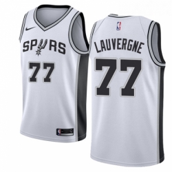 Youth Nike San Antonio Spurs 77 Joffrey Lauvergne Authentic White Home NBA Jersey Association Edition 