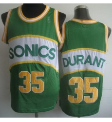 Seattle Supersonic 35 Kevin Durant Green Hardwood Classics Revolution 30 NBA Jerseys