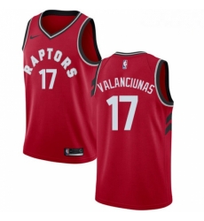 Mens Nike Toronto Raptors 17 Jonas Valanciunas Swingman Red Road NBA Jersey Icon Edition