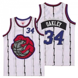 Raptors 34 Charles Oakley White Retro Jersey 1