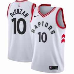 Womens Nike Toronto Raptors 10 DeMar DeRozan Authentic White NBA Jersey Association Edition