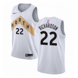 Womens Nike Toronto Raptors 22 Malachi Richardson Swingman White NBA Jersey City Edition 