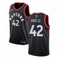 Womens Nike Toronto Raptors 42 Jakob Poeltl Swingman Black Alternate NBA Jersey Statement Edition