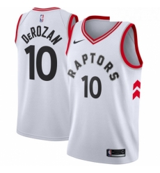 Youth Nike Toronto Raptors 10 DeMar DeRozan Swingman White NBA Jersey Association Edition