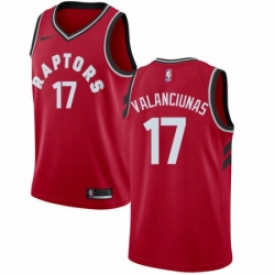 Youth Nike Toronto Raptors 17 Jonas Valanciunas Swingman Red Road NBA Jersey Icon Edition