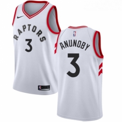 Youth Nike Toronto Raptors 3 OG Anunoby Swingman White NBA Jersey Association Edition 