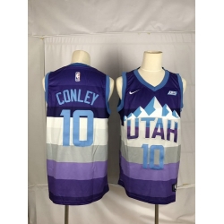 Jazz 10 Mike Conley Purple City Edition Nike Swingman Jersey