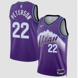 Men Utah Jazz  22 Darryn Peterson Purple 2026 Draft Icon Edition Stitched Basketball Jersey