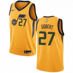 Mens Nike Utah Jazz 27 Rudy Gobert Authentic Gold NBA Jersey Statement Edition