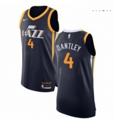 Mens Nike Utah Jazz 4 Adrian Dantley Authentic Navy Blue Road NBA Jersey Icon Edition