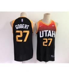 Men's Utah Jazz #27 Rudy Gobert Nike Black City Player Jersey