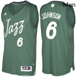 Mens Utah Jazz 6 Joe Johnson Green 2016 2017 Christmas Day NBA Swingman Jersey