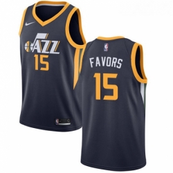 Womens Nike Utah Jazz 15 Derrick Favors Swingman Navy Blue Road NBA Jersey Icon Edition