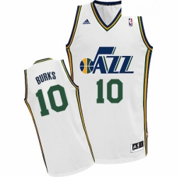 Youth Adidas Utah Jazz 10 Alec Burks Swingman White Home NBA Jersey