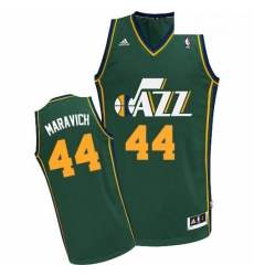 Youth Adidas Utah Jazz 44 Pete Maravich Swingman Green Alternate NBA Jersey