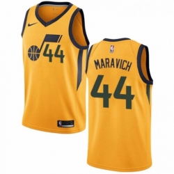 Youth Nike Utah Jazz 44 Pete Maravich Swingman Gold NBA Jersey Statement Edition