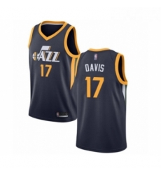 Youth Utah Jazz 17 Ed Davis Swingman Navy Blue Basketball Jersey Icon Edition 