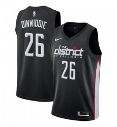 Men Nike Washington Wizards 26 Spencer Dinwiddie Black NBA Swingman City Edition 2018 19 Jersey