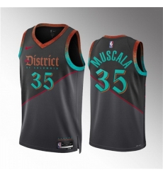 Men Washington Wizards 35 Mike Muscala Black 2023 24 City Edition Stitched Basketball Jersey