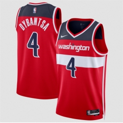 Men Washington Wizards  4 AJ Dybantsa Red 2026 Draft Icon Edition Stitched Basketball Jersey