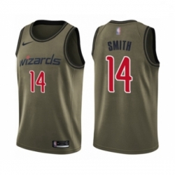 Men Washington Wizards Ish Smith Swingman Green Salute to Service Basketball Jersey