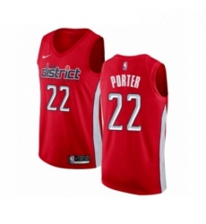 Mens Nike Washington Wizards 22 Otto Porter Red Swingman Jersey Earned Edition 