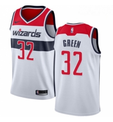 Mens Nike Washington Wizards 32 Jeff Green Swingman White NBA Jersey Association Edition 