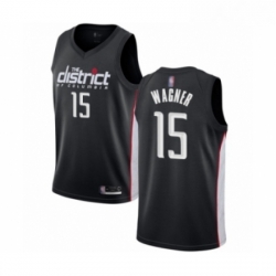 Mens Washington Wizards 15 Moritz Wagner Authentic Black Basketball Jersey City Edition 