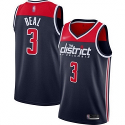 Wizards  3 Bradley Beal Navy Blue Basketball Swingman Statement Edition 2019 2020 Jersey