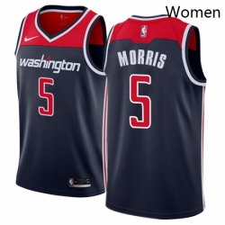 Womens Nike Washington Wizards 5 Markieff Morris Authentic Navy Blue NBA Jersey Statement Edition 