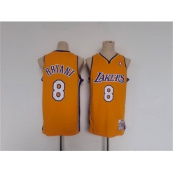 Men Los Angeles Lakers 6 LeBron James Yellow Throwback Basketball Jersey