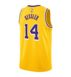 Mens Los Angeles Lakers #14 Walker Kessler Gold Stitched NBA Jersey Mens Los Angeles Lakers #14 Walker Kessler Gold Stitched NBA Jersey