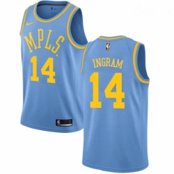 Womens Nike Los Angeles Lakers 14 Brandon Ingram Swingman Blue Hardwood Classics NBA Jersey