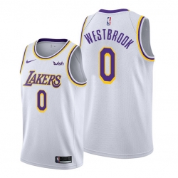 Youth Lakers Russell Westbrook 2021 trade white association edition jersey