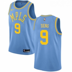 Youth Nike Los Angeles Lakers 9 Luol Deng Swingman Blue Hardwood Classics NBA Jersey 